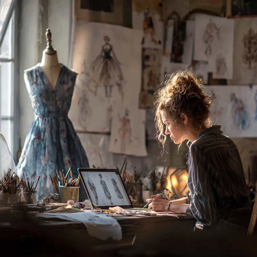 styliste dans son bureau 